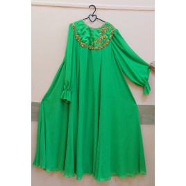 Платье женское(зелёное), народное, концертное