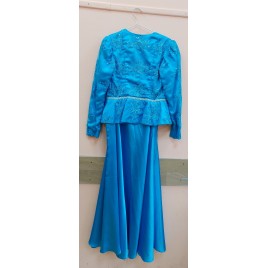 Костюм (казачий) женский-жакет и длинная юбка (голубой)